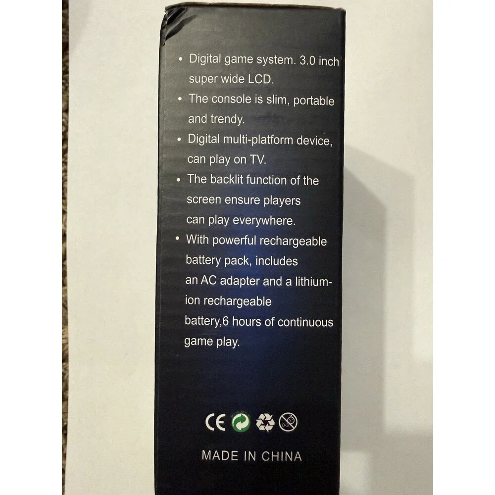 Game Box Plus- Hand Held Game System, Rechargeable Battery Brand New